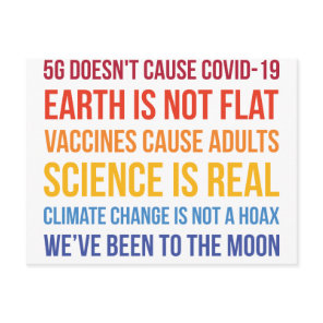 Vaccines Science Climate Change Is Real 5G Covid Postcard