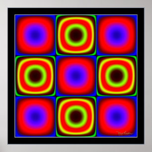 Vacillating Color Combinations Poster