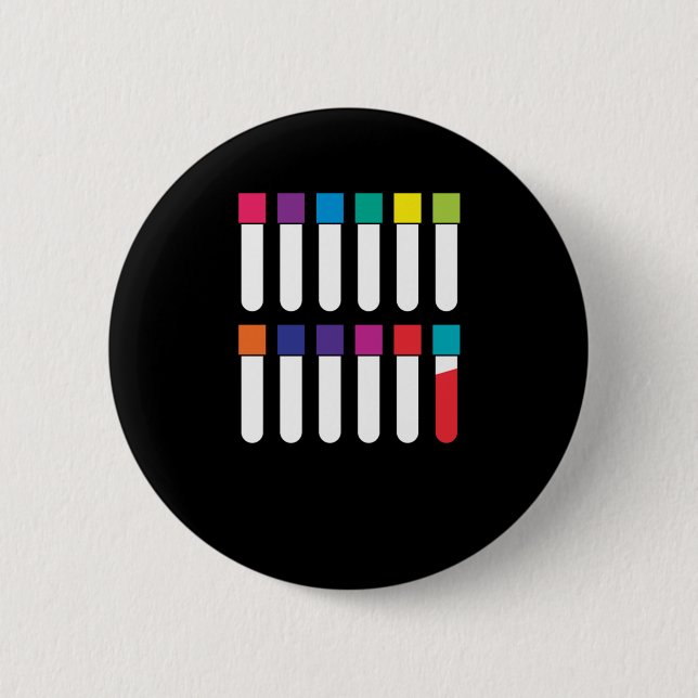 Vacutainer Blood Phlebotomy Phlebotomist Gift Button (Front)