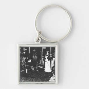 Vacuum Cleaner at Work Keychain