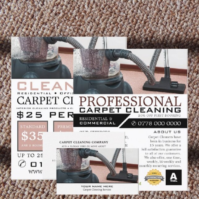 Vacuum Cleaner, Carpet Cleaners, Cleaning Service Business Card (Creator Uploaded)