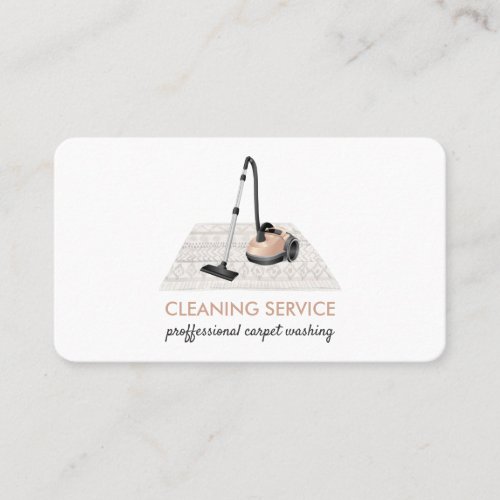 Vacuum cleaner carpet washer business card