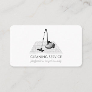 Vacuum cleaner carpet washer silver gray business card