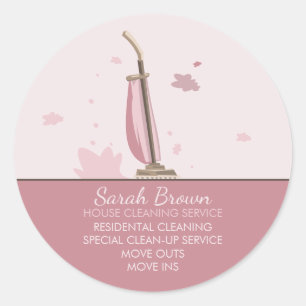 Vacuum Cleaner House Keeping Pro Service Classic Round Sticker