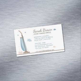 Vacuum Cleaner Illustration Business Card Magnet | Zazzle