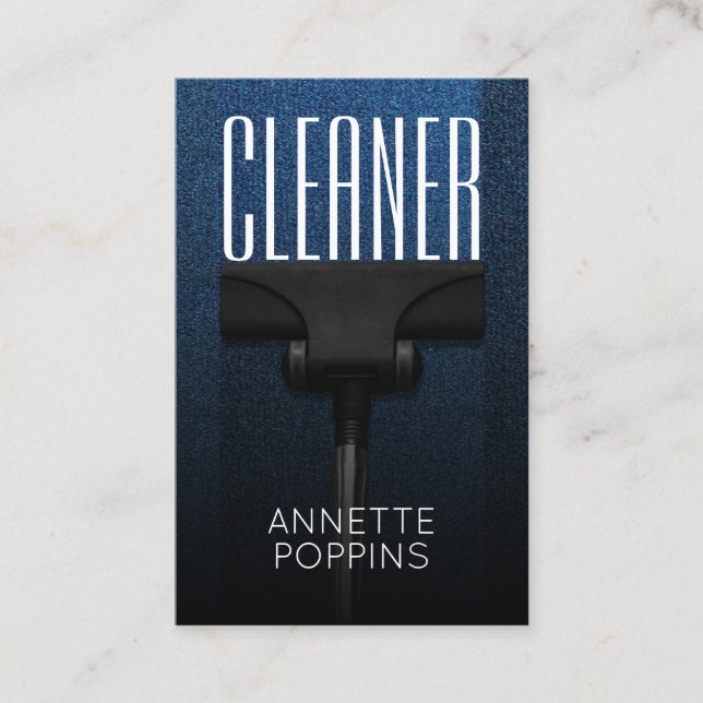 Vacuum cleaner image cleaning business card (Front)