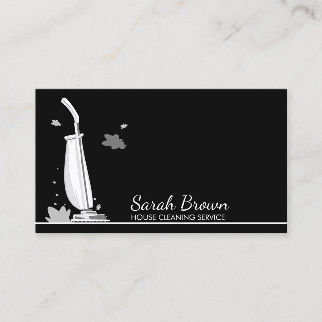 Vacuum Cleaner Machine Logo Business Card