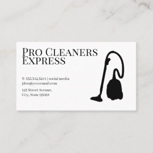 Vacuum Cleaner   Maid Service Business Card