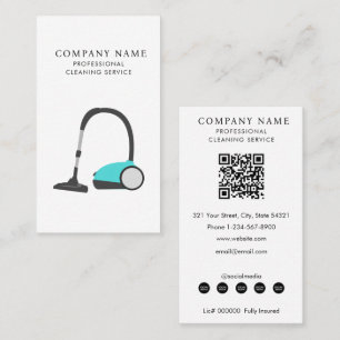 Vacuum Cleaner Professional Cleaning Services Business Card