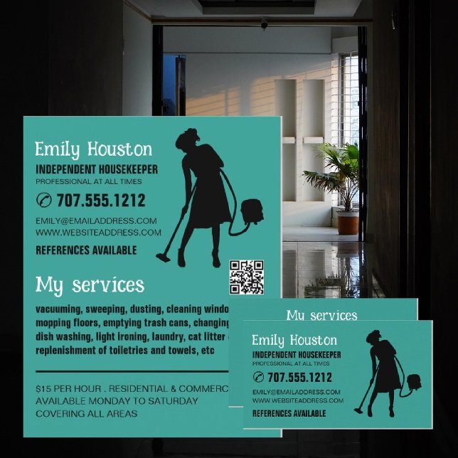 Vacuum Cleaner Silhouette, Housekeeper, Maid Flyer (Creator Uploaded)