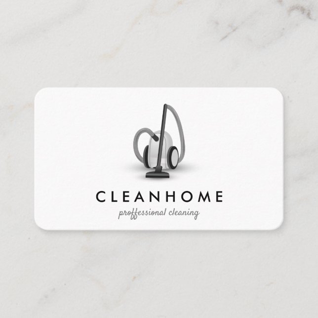 Vacuum cleaner vintage business card (Front)