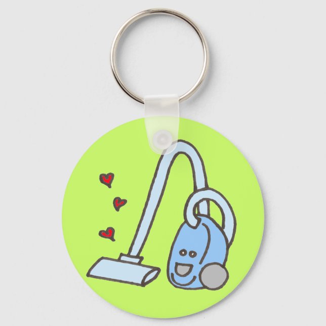 Vacuum Cleaner with Hearts Keychain (Front)