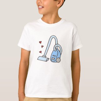 Vacuum Cleaner with Hearts T-Shirt
