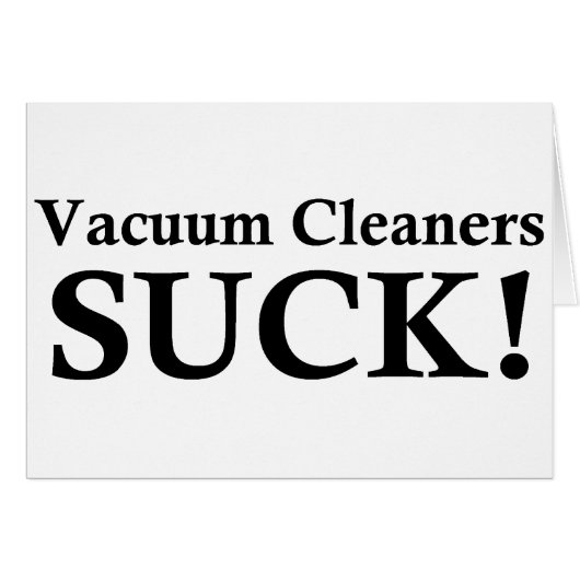 VACUUM CLEANERS SUCK CARDS (Front Horizontal)