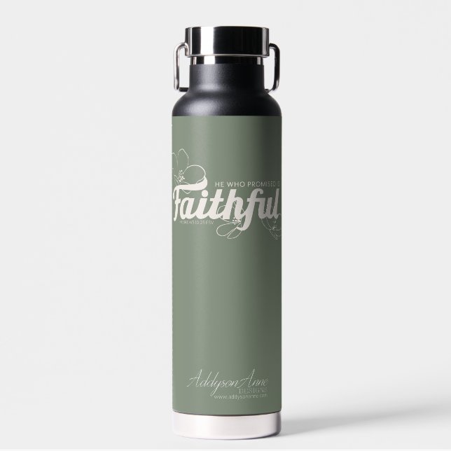 Vacuum Insulated 22 oz Water bottle-Green backgrou Water Bottle (Front)