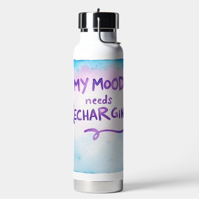 💧 Vacuum Insulated Bottle: Recharge Your Day Water Bottle (Left)