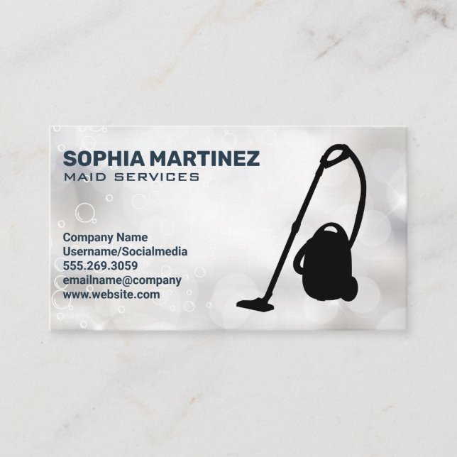 Vacuum | Maid Services Business Card (Front)