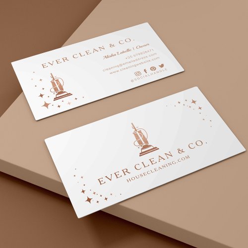 Vacuum Professional Maid  House Cleaning Business Card