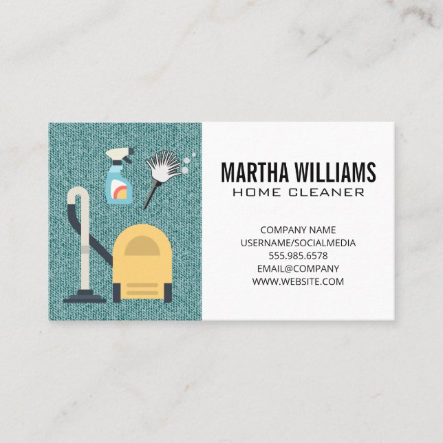 Vacuum Sprays Duster | Carpet Business Card (Front)