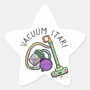 Vacuum Star Stickers (20 per sheet)