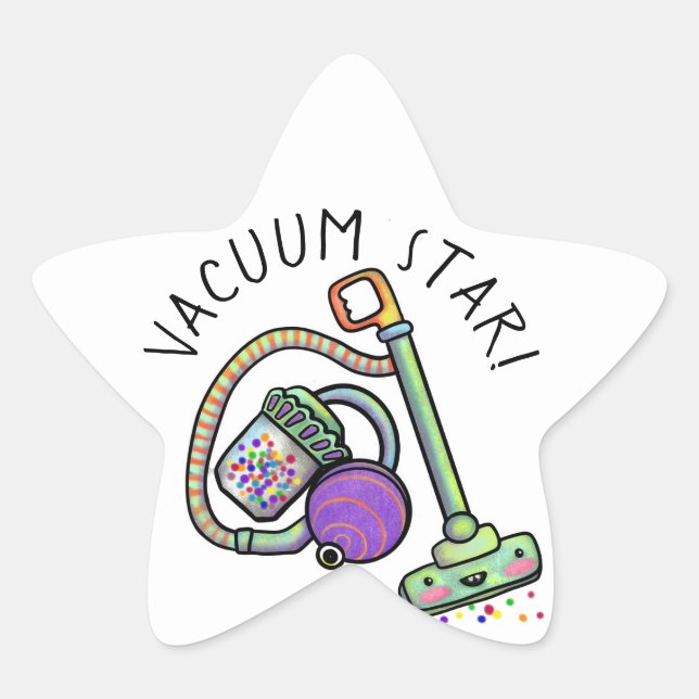 Vacuum Star Stickers (20 per sheet) (Front)