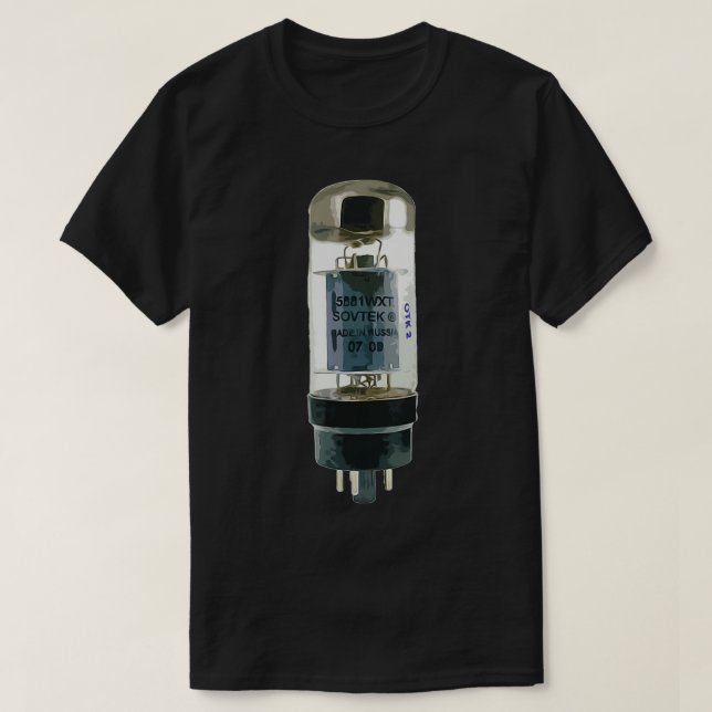 Vacuum Tube Vintage Analog Amplifier  T-Shirt (Design Front)