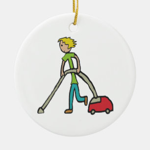 Vacuuming Ceramic Ornament