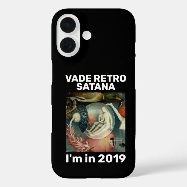 "Vade retro Satana" black Case-Mate iPhone Case (Back)