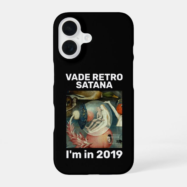 "Vade retro Satana" black Iphone Case (Back)