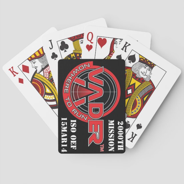 VADER 2000th Mission Decks Poker Cards (Back)
