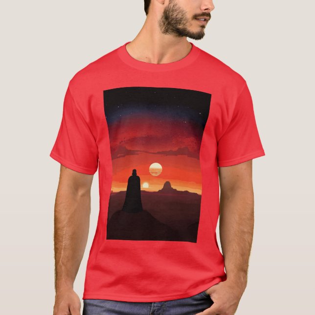 Vader Binary Sunset vintage retro T-Shirt (Front)