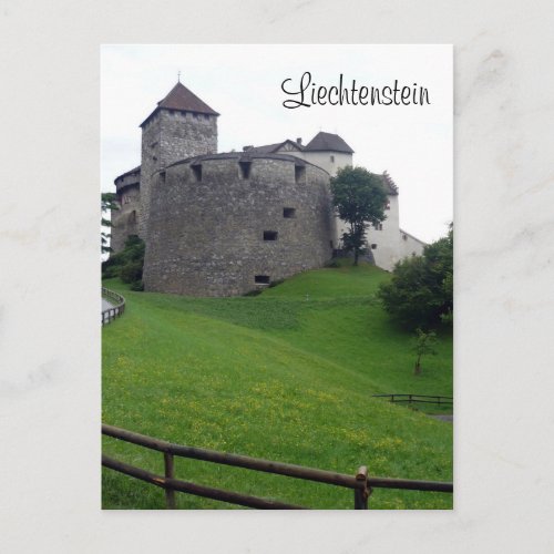vaduz castle liechtenstein postcard