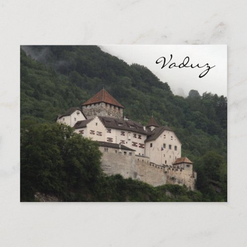 vaduz castle slope postcard