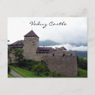 vaduz castle view postcard