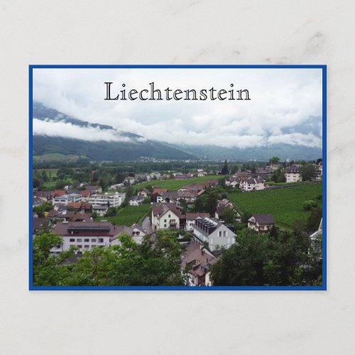 vaduz city liechtenstein postcard