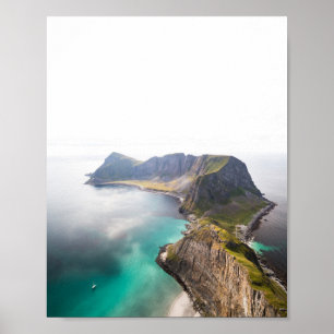 Vaeroy Lofoten Cliff Photo Poster