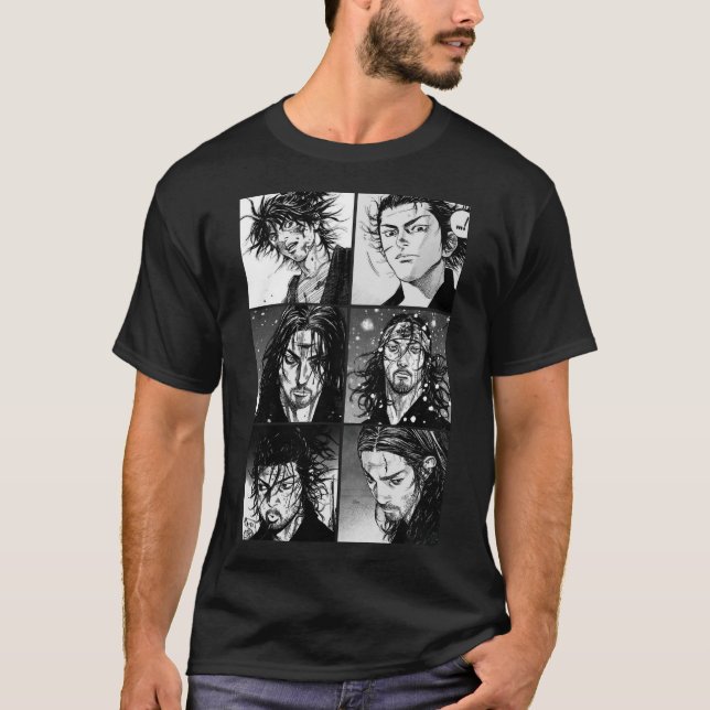 Vagabond Manga Faces   T-Shirt (Front)