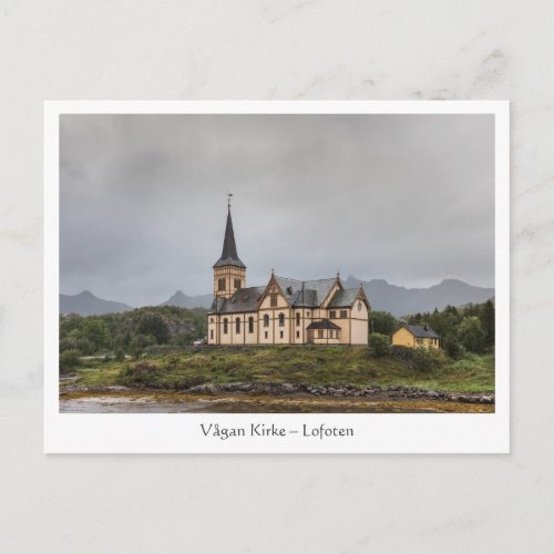 Vagan Church Lofoten Islands Postcard