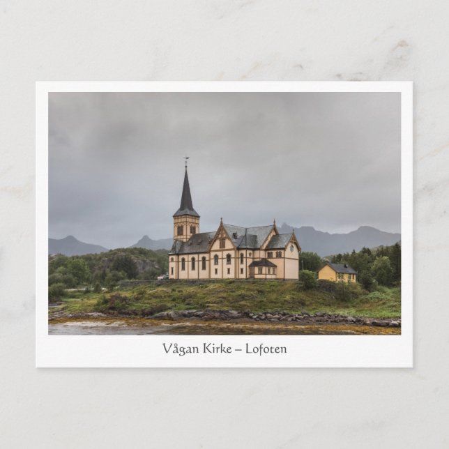 Vagan Church Lofoten Islands Postcard (Front)