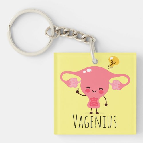 Vagenius  Uterus Puns  Uterus Jokes Keychain