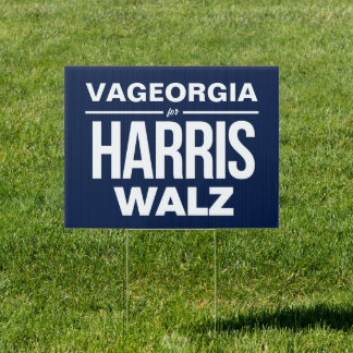 Vageorgia for Harris Walz Sign