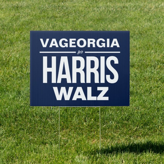 Vageorgia for Harris Walz Sign (Insitu)