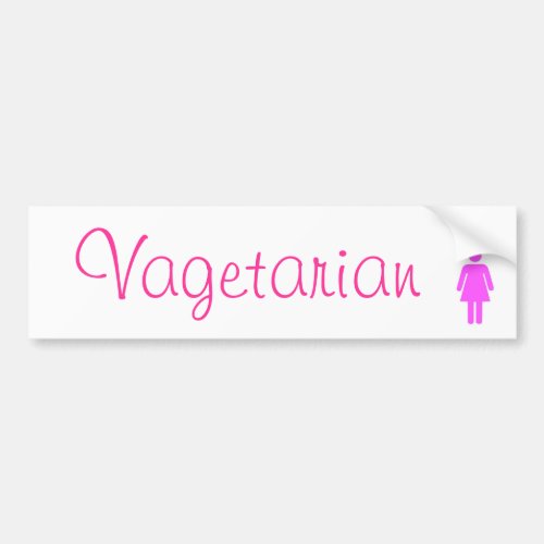 Vagetarian Lesbian Pride Bumper Sticker