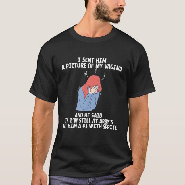 Vagina Humor Fast Food Recognition Funny T-Shirt (Front)