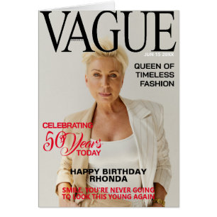 Vague Mag Parody Birthday-Upload Photo-Message-Age Cards