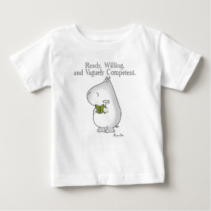 Vaguely Competent Hippo by Sandra Boynton Baby T-Shirt