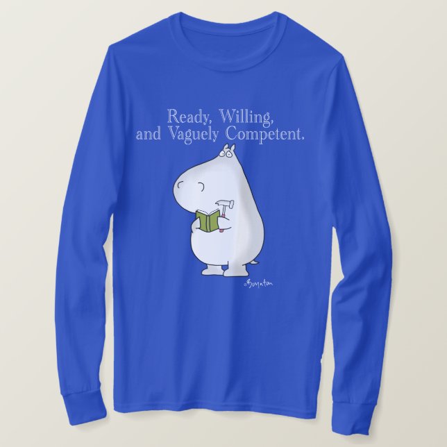 Vaguely Competent Hippo by Sandra Boynton T-Shirt (Design Front)