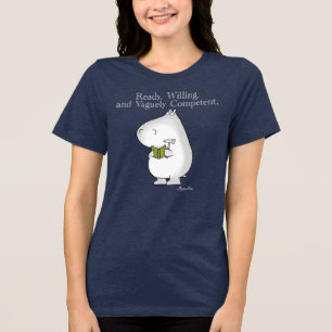 Vaguely Competent Hippo by Sandra Boynton Tri-Blend Shirt