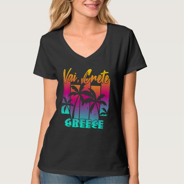 Vai Crete Creece T-Shirt (Front)