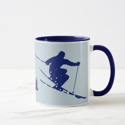 Vail Blue Skier Mug